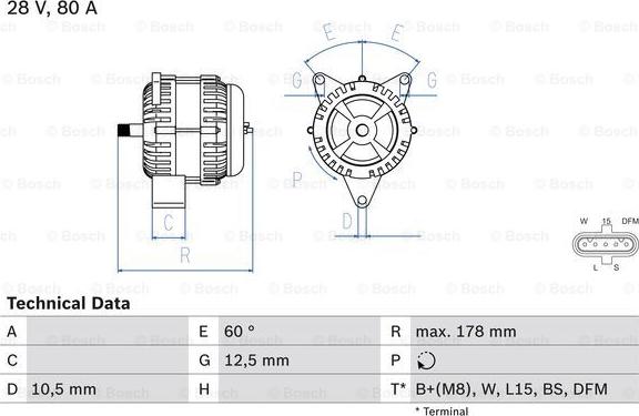 BOSCH 0 986 047 420 - Alternateur cwaw.fr