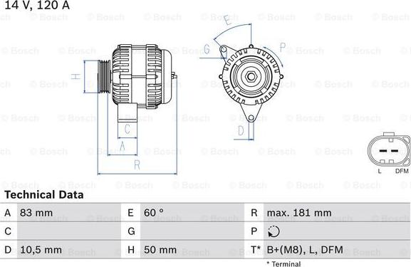 BOSCH 0 986 047 540 - Alternateur cwaw.fr