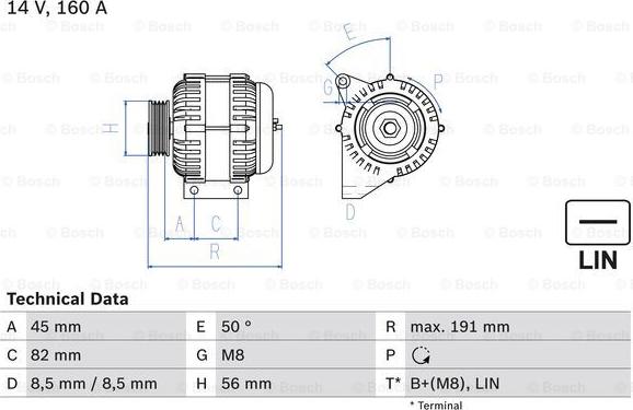 BOSCH 0 986 047 500 - Alternateur cwaw.fr