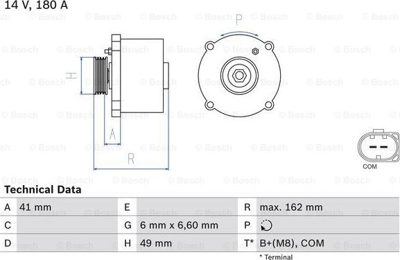 BOSCH 0 986 047 170 - Alternateur cwaw.fr