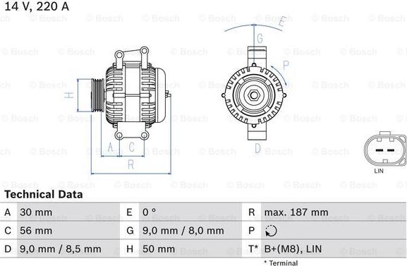 BOSCH 0 986 047 800 - Alternateur cwaw.fr