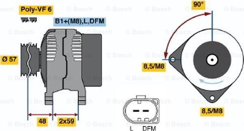 BOSCH 0 986 047 350 - Alternateur cwaw.fr