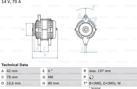 BOSCH 0 986 047 200 - Alternateur cwaw.fr