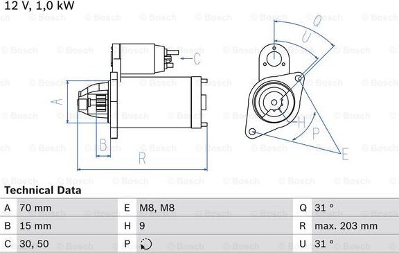 BOSCH 0 986 019 940 - Démarreur cwaw.fr