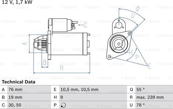 BOSCH 0 986 019 960 - Démarreur cwaw.fr