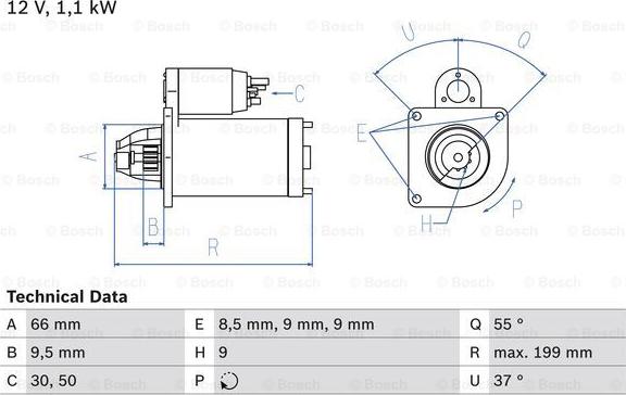 BOSCH 0 986 019 930 - Démarreur cwaw.fr