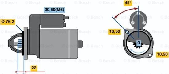 BOSCH 0 986 019 970 - Démarreur cwaw.fr