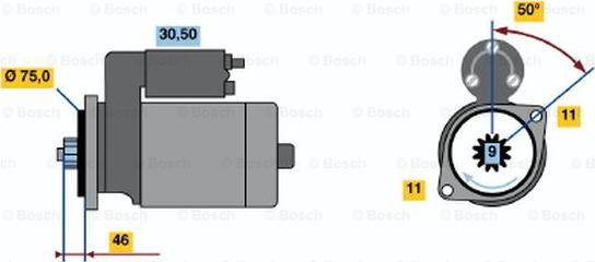 BOSCH 0 986 019 051 - Démarreur cwaw.fr