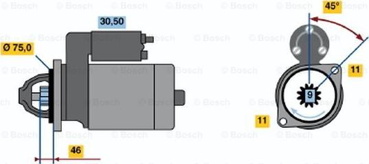 BOSCH 0 986 019 061 - Démarreur cwaw.fr