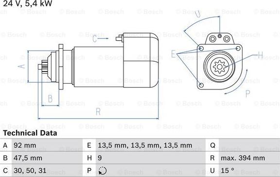 BOSCH 0 986 019 000 - Démarreur cwaw.fr