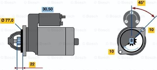 BOSCH 0 986 019 081 - Démarreur cwaw.fr