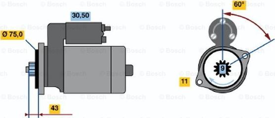 BOSCH 0 986 019 071 - Démarreur cwaw.fr