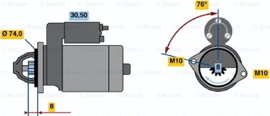 BOSCH 0 986 019 111 - Démarreur cwaw.fr