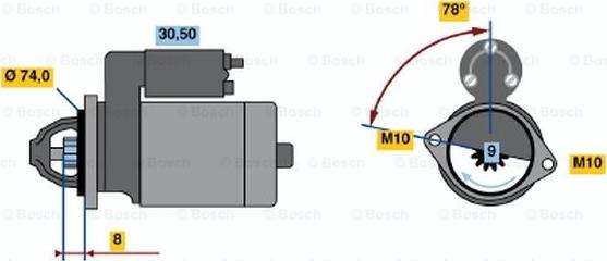 BOSCH 0 986 019 131 - Démarreur cwaw.fr