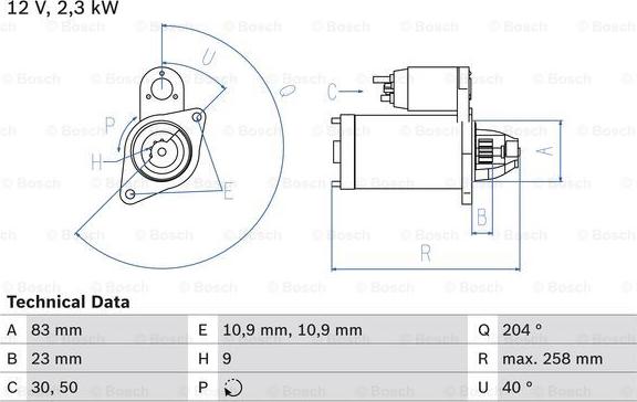 BOSCH 0 986 019 820 - Démarreur cwaw.fr