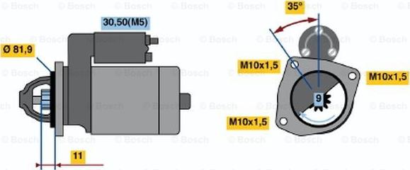 BOSCH 0 986 019 220 - Démarreur cwaw.fr