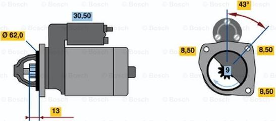 BOSCH 0 986 014 960 - Démarreur cwaw.fr