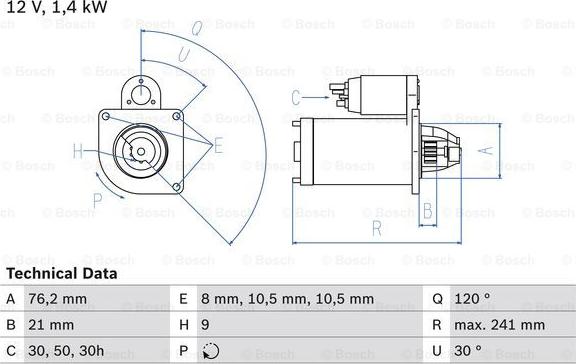 BOSCH 0 986 014 900 - Démarreur cwaw.fr