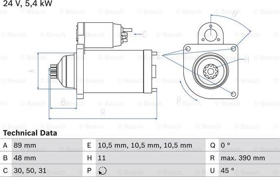 BOSCH 0 986 014 910 - Démarreur cwaw.fr