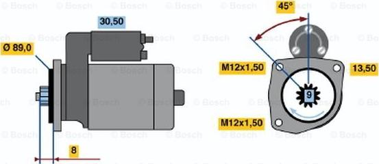 BOSCH 0 986 014 971 - Démarreur cwaw.fr