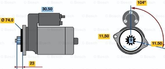 BOSCH 0 986 014 451 - Démarreur cwaw.fr