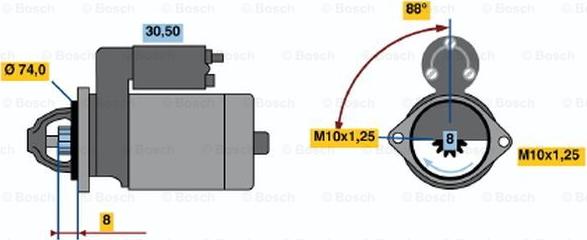 BOSCH 0 986 014 541 - Démarreur cwaw.fr