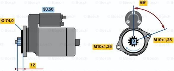 BOSCH 0 986 014 501 - Démarreur cwaw.fr