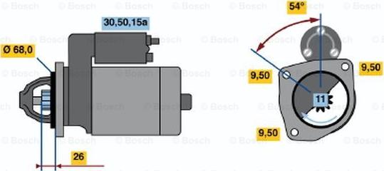 BOSCH 0 986 014 570 - Démarreur cwaw.fr