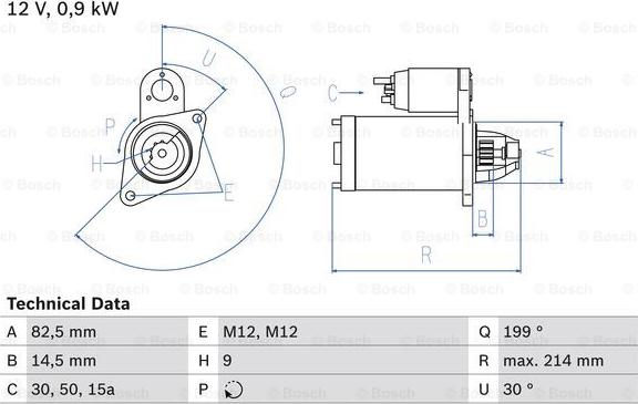 BOSCH 0 986 014 630 - Démarreur cwaw.fr