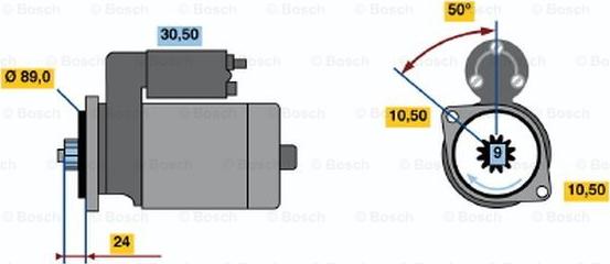 BOSCH 0 986 014 091 - Démarreur cwaw.fr