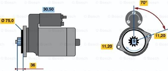 BOSCH 0 986 014 051 - Démarreur cwaw.fr