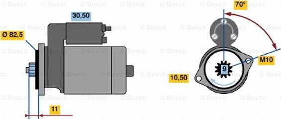 BOSCH 0 986 014 191 - Démarreur cwaw.fr