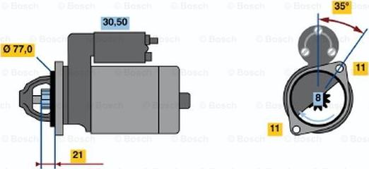 BOSCH 0 986 014 151 - Démarreur cwaw.fr