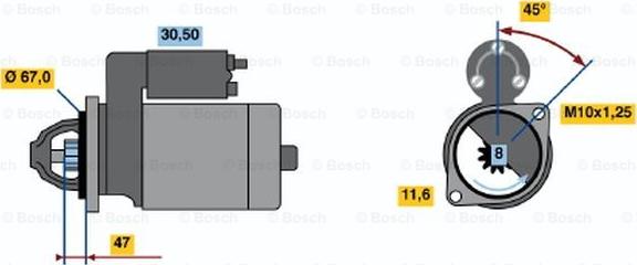 BOSCH 0 986 014 111 - Démarreur cwaw.fr