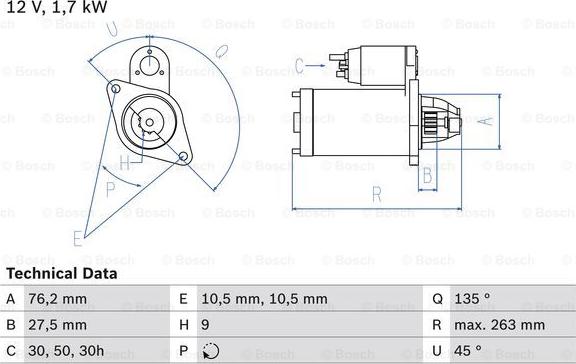 BOSCH 0 986 014 890 - Démarreur cwaw.fr