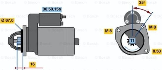 BOSCH 0 986 014 800 - Démarreur cwaw.fr