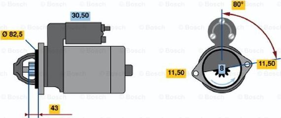 BOSCH 0 986 014 331 - Démarreur cwaw.fr