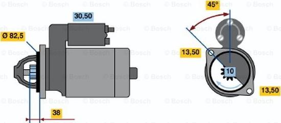 BOSCH 0 986 014 730 - Démarreur cwaw.fr