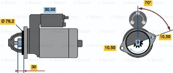 BOSCH 0 986 015 560 - Démarreur cwaw.fr