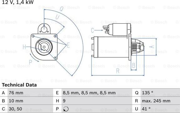 BOSCH 0986015600 - Démarreur cwaw.fr