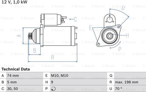 BOSCH 0 986 015 001 - Démarreur cwaw.fr