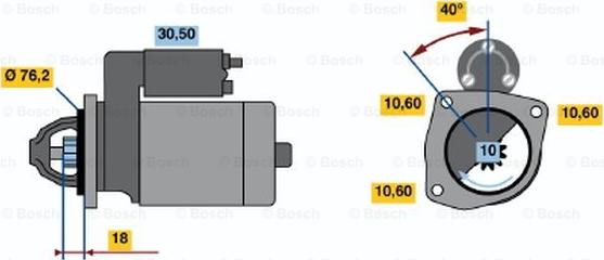 BOSCH 0 986 015 190 - Démarreur cwaw.fr