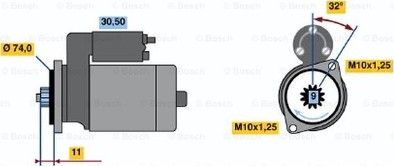 BOSCH 0 986 015 351 - Démarreur cwaw.fr