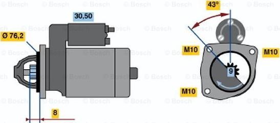 BOSCH 0 986 015 230 - Démarreur cwaw.fr