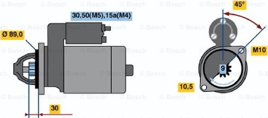 BOSCH 0 986 015 740 - Démarreur cwaw.fr