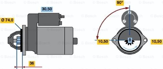 BOSCH 0 986 015 781 - Démarreur cwaw.fr