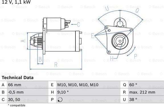 BOSCH 0 986 016 400 - Démarreur cwaw.fr