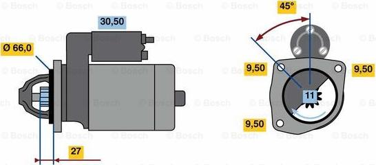 BOSCH 0 986 016 411 - Démarreur cwaw.fr