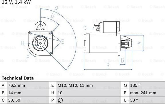 BOSCH 0 986 016 470 - Démarreur cwaw.fr