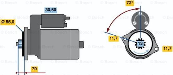 BOSCH 0 986 016 511 - Démarreur cwaw.fr